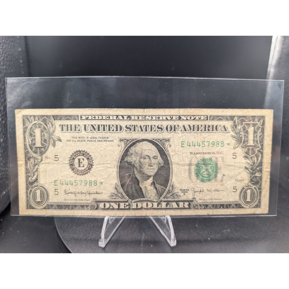 1963B $1 Star Note • Barr‑Era Replacement • Circulated • E44457988\*